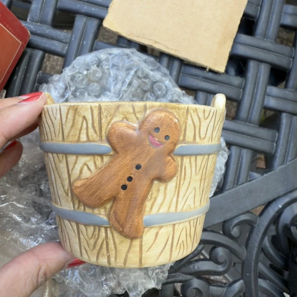 Vtg 90s Christmas Buffet Serving Set Charcuterie Snowman Gingerbread‎ Spreader